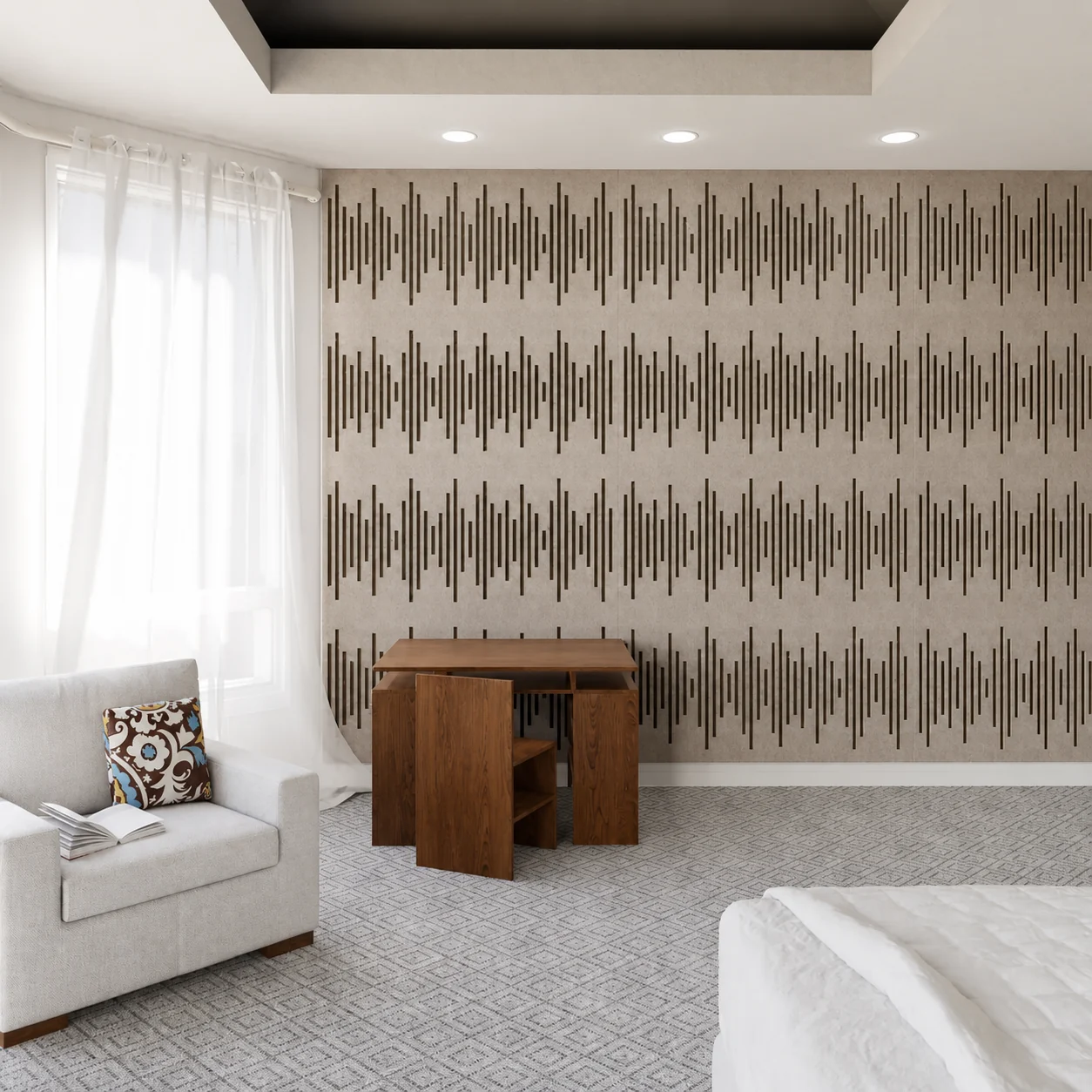 Wall-mounted acoustic panels