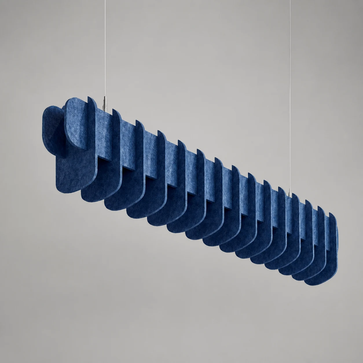 Suspended acoustic forms and structures