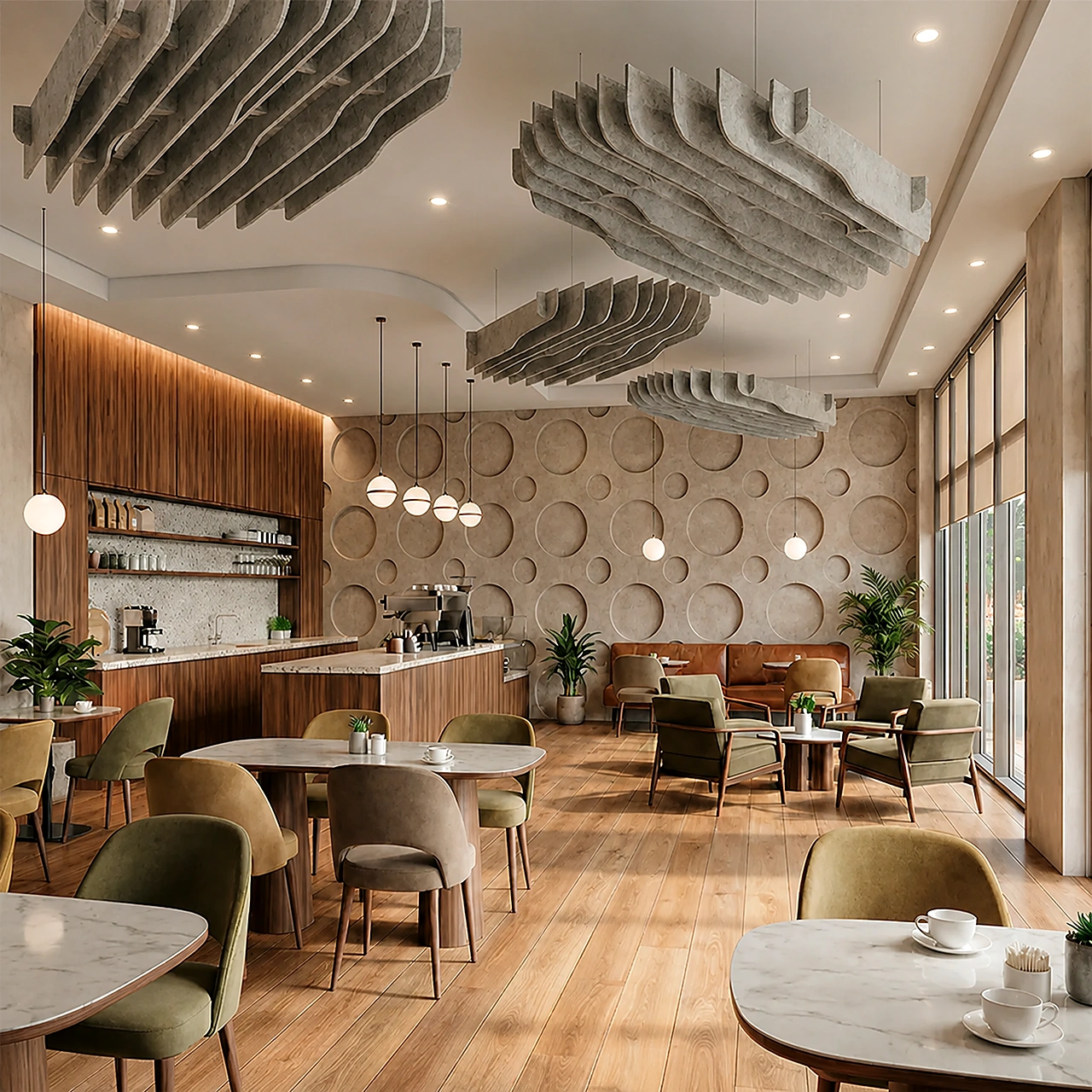Sculptural acoustic wall art