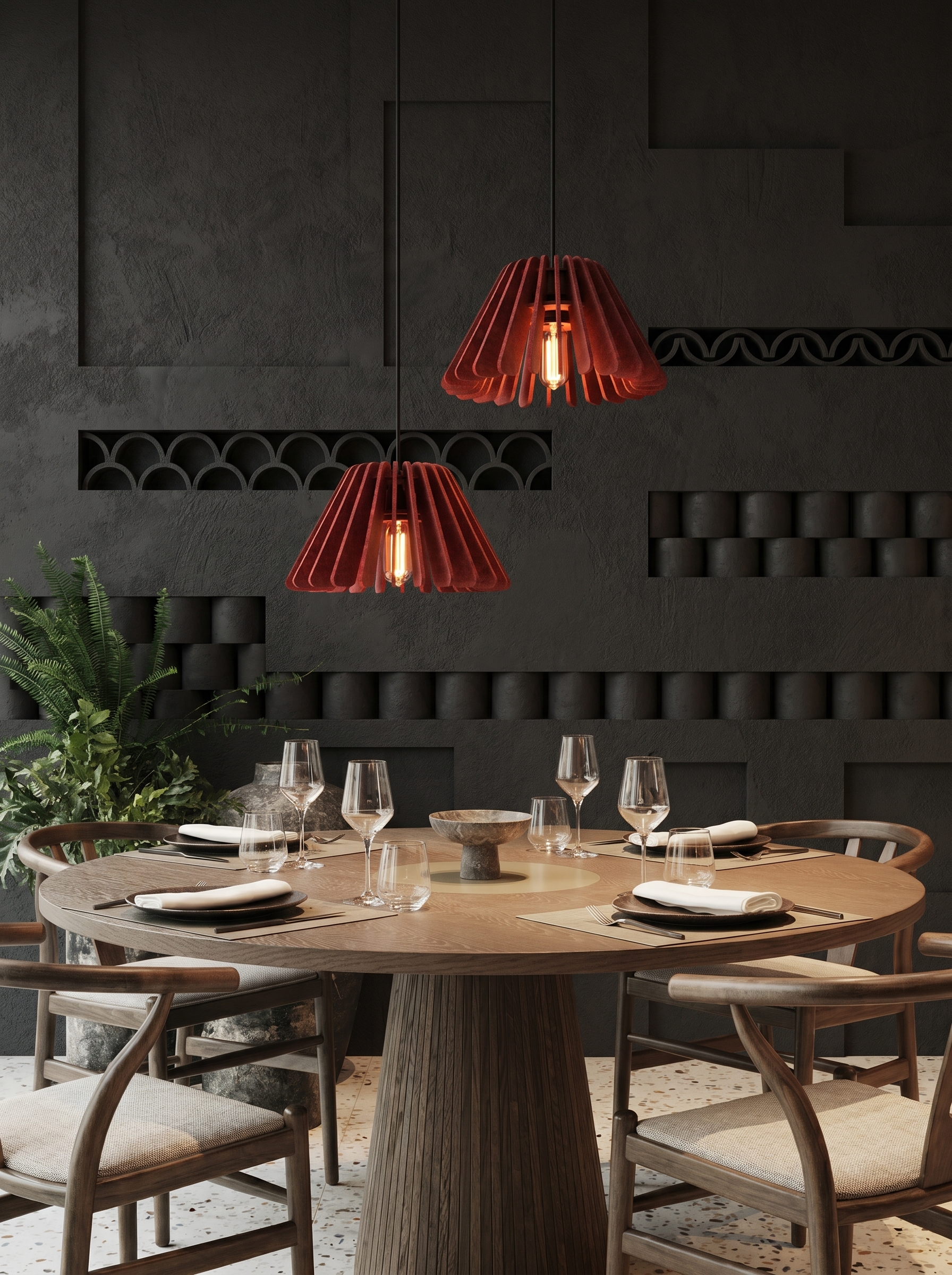 Acoustic lights in an interior