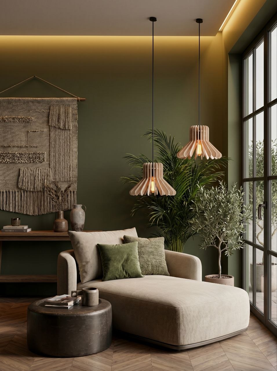 Acoustic lights in an interior