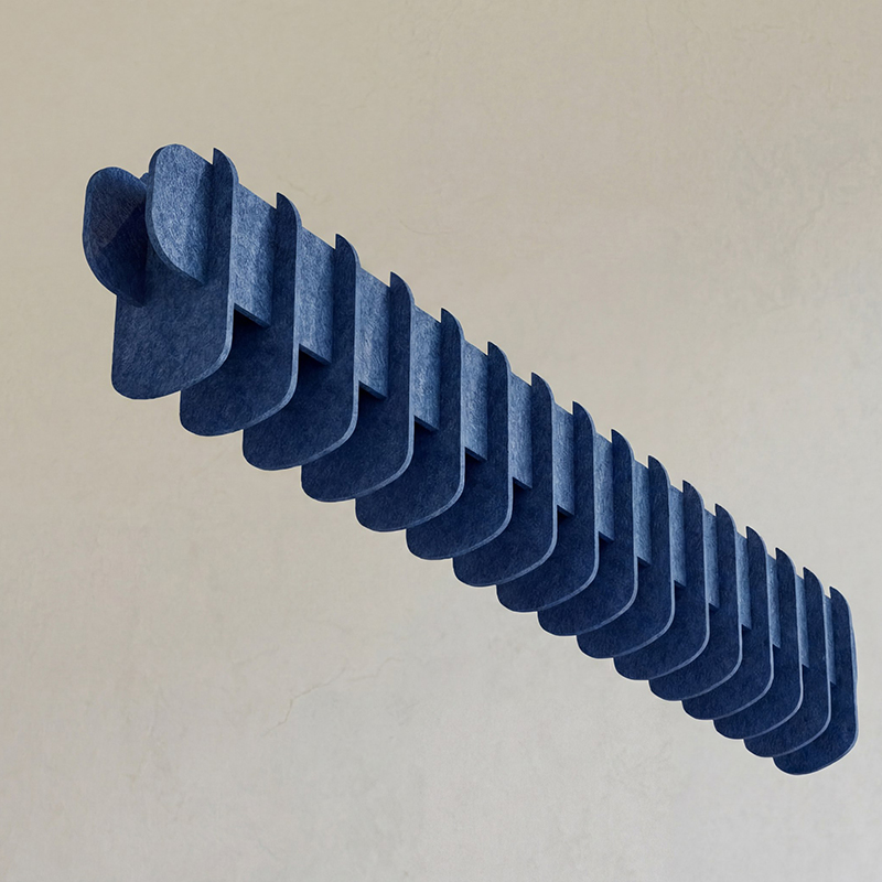Suspended acoustic forms and structures